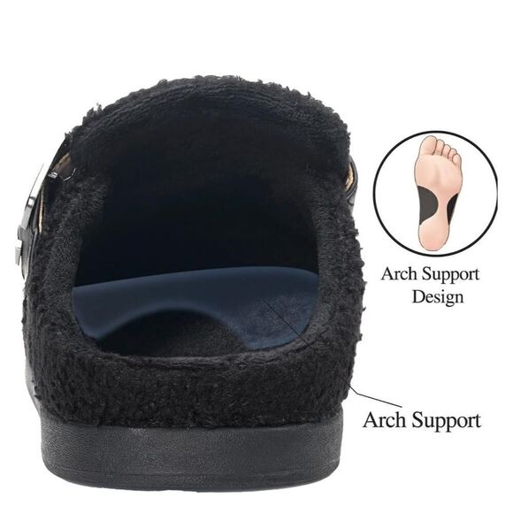 Hsyooes Women's/Men's Fuzzy Slippers Orthotic Arch Support House Shoes US 9/10 - Picture 3 of 15